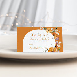 Herfst pompoen hoe groot mama's buikomheining is informatiekaartje