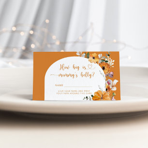 Herfst pompoen hoe groot mama's buikomheining is informatiekaartje