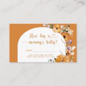 Herfst pompoen hoe groot mama's buikomheining is informatiekaartje (Voorkant)