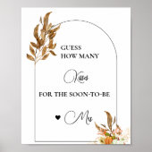 Herfst Pompoen hoeveel kisses vrijgezellenfeest sp Poster (Voorkant)