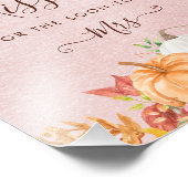 Herfst Pompoen Hoeveel Kusjes Bruids douche Spel Foto Afdruk (Hoek)