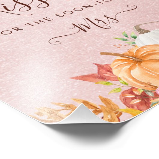 Herfst Pompoen Hoeveel Kusjes Bruidsfeest Spel Foto Afdruk (Hoek)