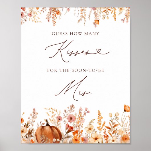 Herfst pompoen hoeveel kussen Vrijgezellenfeest sp Poster (Voorkant)