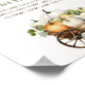 Herfst pompoen hoeveel pompoenen Baby shower spel Poster (Hoek)