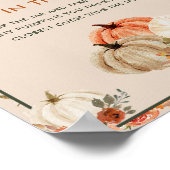 Herfst pompoen hoeveel pompoenen Baby shower spel Poster (Hoek)