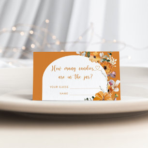 Herfst pompoen hoeveel snoepjes informatiekaartje