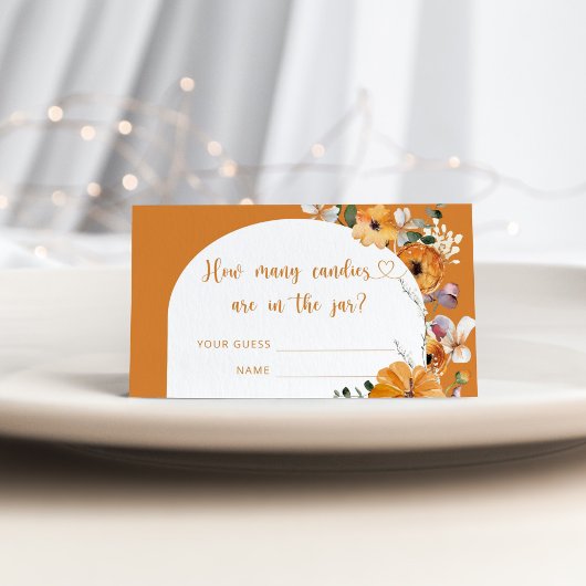 Herfst pompoen hoeveel snoepjes informatiekaartje