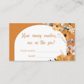 Herfst pompoen hoeveel snoepjes informatiekaartje (Voorkant)