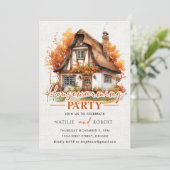 Herfst Pompoen Housewarming Party Kaart (Staand voorkant)