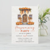 Herfst Pompoen Housewarming Party Kaart (Staand voorkant)