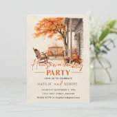 Herfst Pompoen Housewarming Party Kaart (Staand voorkant)