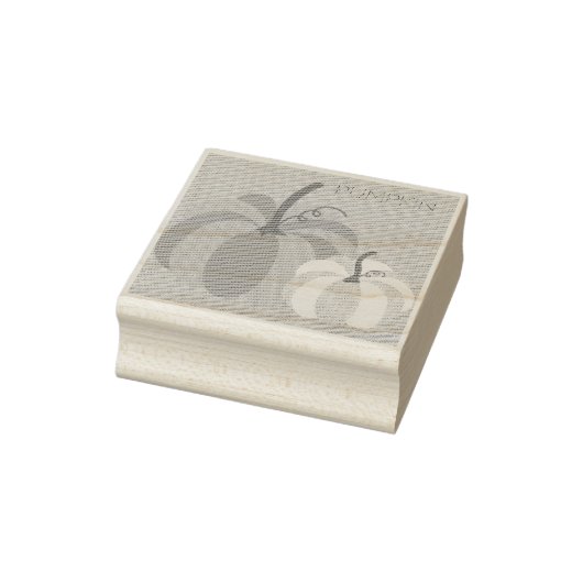 Herfst Pompoen Hout Stamp voor Gepersonaliseerde A Rubberstempel (Stempel)