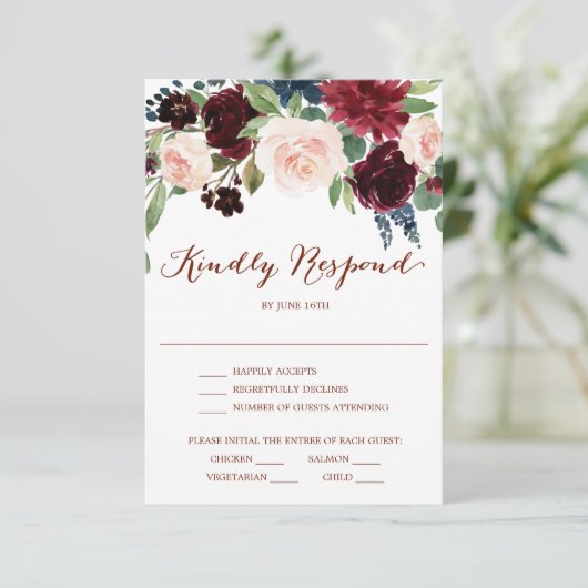 Herfst Pompoen Huwelijk RSVP Kaart (Staand voorkant)