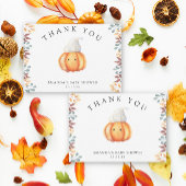 Herfst pompoen in pet - Dank u Bedankkaart