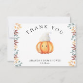 Herfst pompoen in pet - Dank u Bedankkaart (Voorkant)