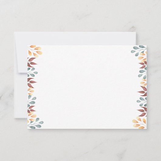 Herfst pompoen in pet - Dank u Bedankkaart (Achterkant)