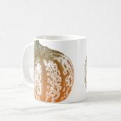 Herfst Pompoen Inkt Stipple Tekening Halloween Koffiemok (Voorkant links)