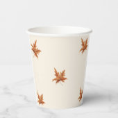 Herfst Pompoen is het brouwen van Coffee Douche Pa Papieren Bekers (Achterkant)