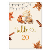 Herfst pompoen is het brouwen van koffiebladeren T Kaart (Voorkant)