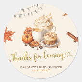 Herfst pompoen is koffiezetten Dank u Sticker (Voorkant)