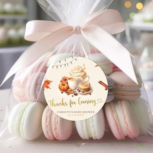 Herfst pompoen is koffiezetten Dank u Sticker