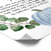 Herfst Pompoen Jongen Baby Shower Fopspeen Jacht S Poster (Hoek)