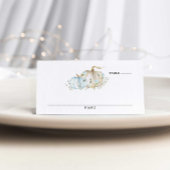 Herfst pompoen jongen Baby shower tafel Plaatskaartje