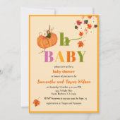 Herfst pompoen jongen Baby shower uitnodiging (Voorkant)