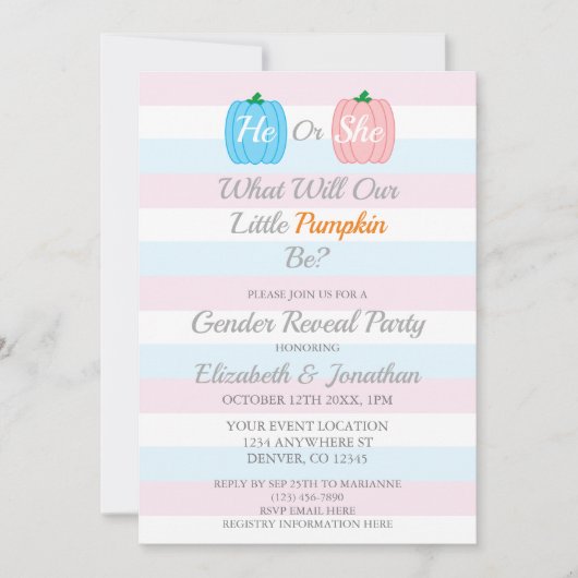 Herfst pompoen kaart (Voorkant)