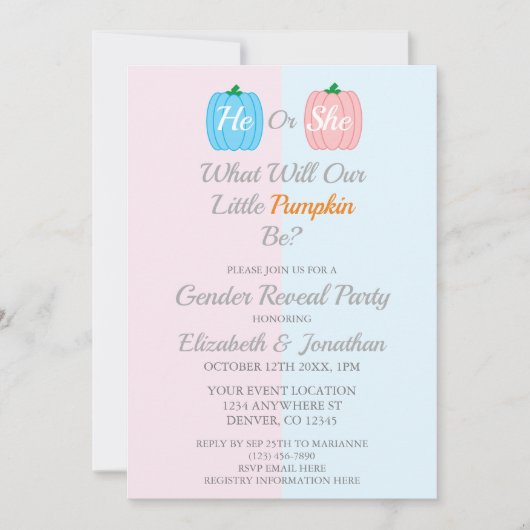 Herfst pompoen kaart (Voorkant)