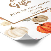 Herfst pompoen Kaarten en geschenken Baby shower Poster (Hoek)