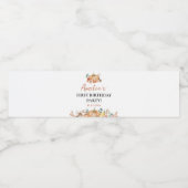 Herfst pompoen Kinder eerste verjaardag Waterfles Etiket (Enkel label)