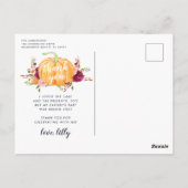 Herfst Pompoen Kinderen Verjaardagsfeestje Foto Be Briefkaart (Achterkant)