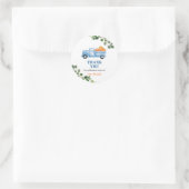 Herfst pompoen kleine blauwe truck dank u Sticker (Tas)