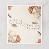 Herfst Pompoen Koffie Brouwen Tent Kaart (Buitenkant ongevouwen)