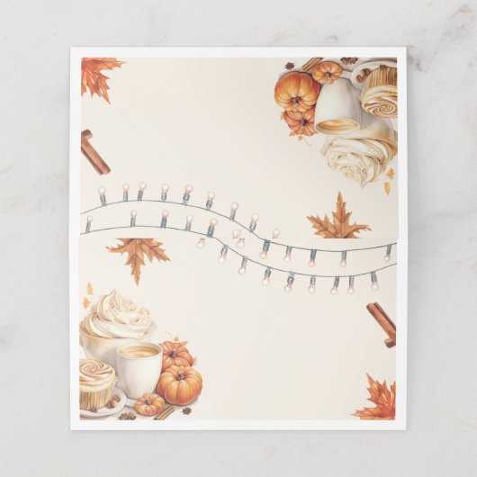 Herfst Pompoen Koffie Brouwen Tent Kaart (Buitenkant ongevouwen)