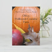 Herfst Pompoen Kostuum Feest Kaart (Staand voorkant)