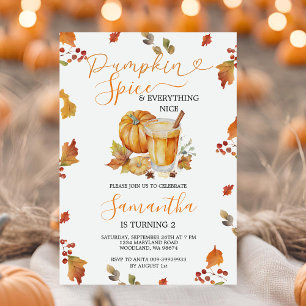 Herfst Pompoen Kruid & Alles Mooie 2e Verjaardag Kaart