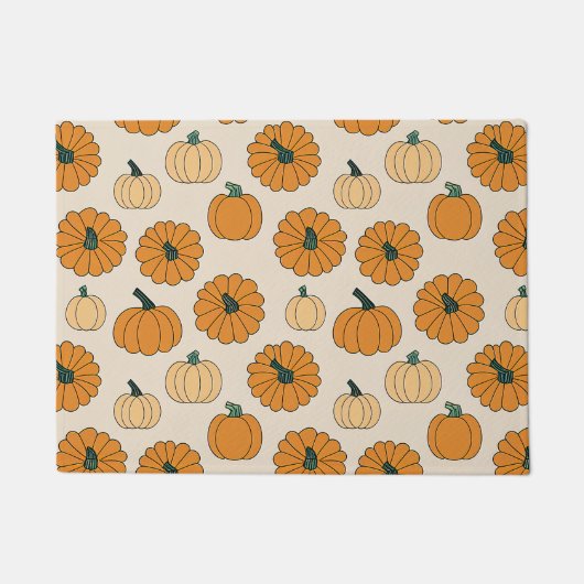 Herfst pompoen kruid kleuren herfst pompoenen Than Deurmat (Voorkant)