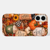 Herfst Pompoen Kruiden Collage Case-Mate iPhone Case (Achterkant (horizontaal))