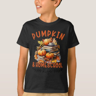 Herfst pompoen kruiden en huisschool leven grappig t-shirt