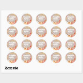 Herfst Pompoen Kruiden Kraft Papier Ronde Sticker (Vel)