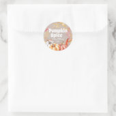 Herfst Pompoen Kruiden Kraft Papier Ronde Sticker (Tas)