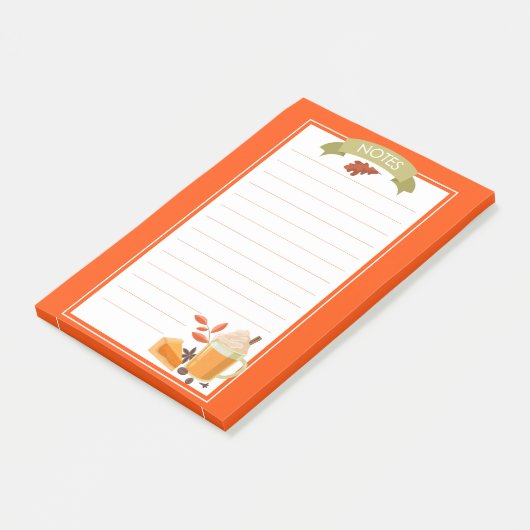 Herfst Pompoen Kruiden Post-It Notities Post-it® Notes (Schuin)