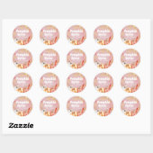 Herfst Pompoen Kruidenmix Roze Ronde Sticker (Vel)