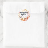 Herfst Pompoen Kruidenmix Wit Ronde Sticker (Tas)
