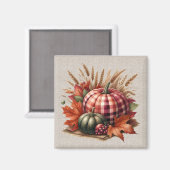 Herfst pompoen kunstwerk magneet (Voorkant / Achterkant)