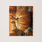 Herfst pompoen kunstwerk puzzel (Verticaal)