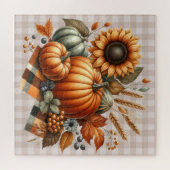 Herfst pompoen kunstwerk puzzel (Horizontaal)