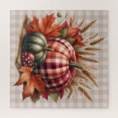 Herfst pompoen kunstwerk puzzel (Horizontaal)